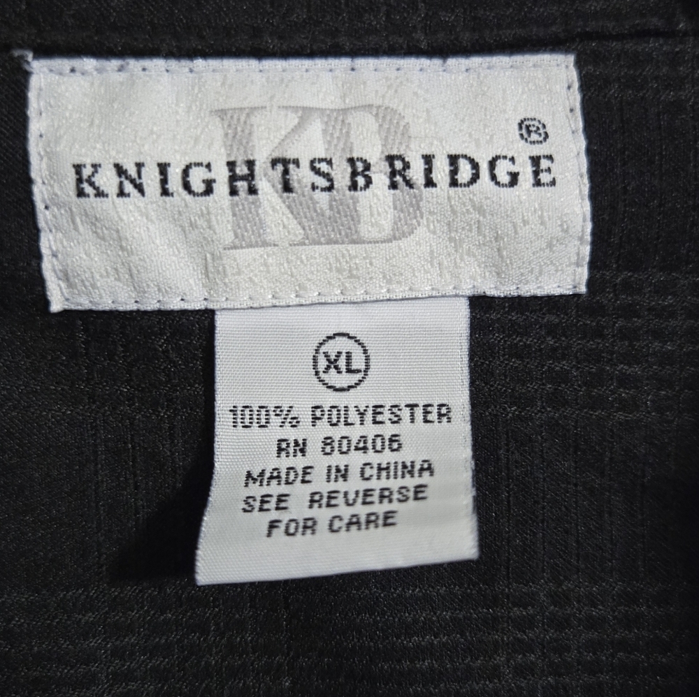 Knightsbridge Men's Black Button-Up Shirt Size XL - Picture 5 of 7
